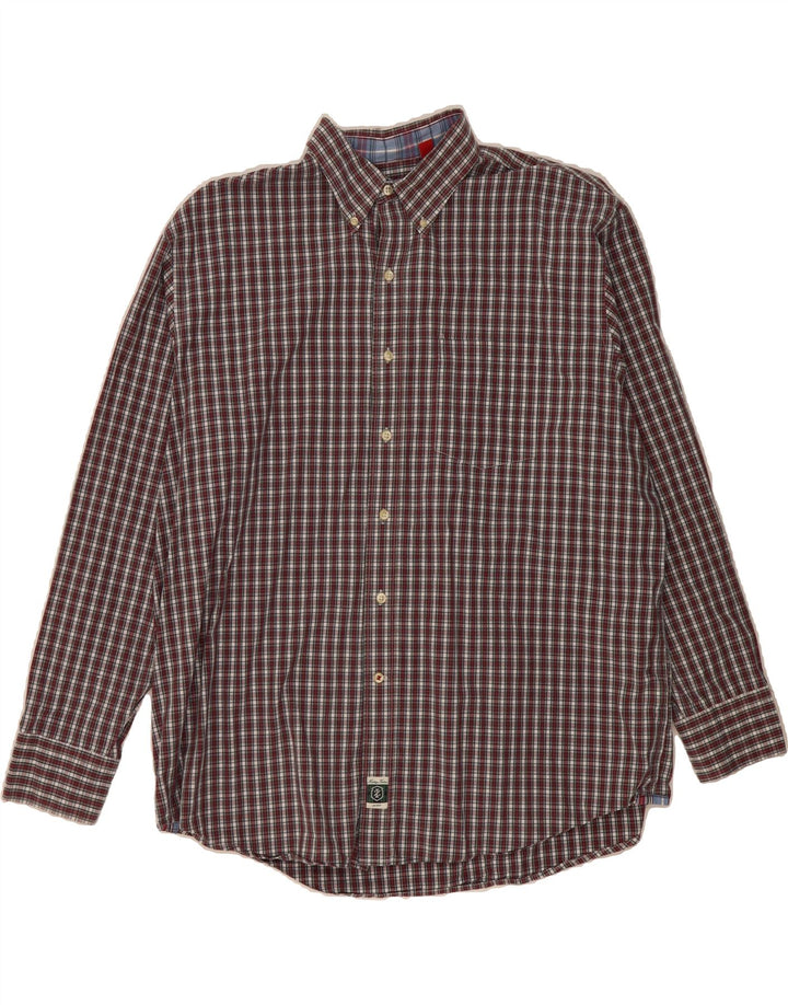 IZOD Mens Flannel Shirt XL Red Check Vintage Izod and Second-Hand Izod from Messina Hembry 