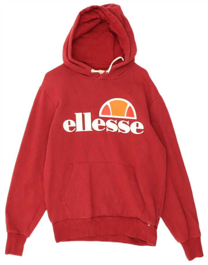 Ellesse muška majica s kapuljačom srednje veličine, crveni pamuk