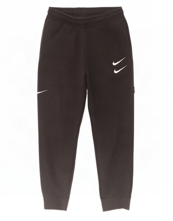 Nike muške trenirke Swoosh Graphic Hlače Joggers Srednje crni pamuk