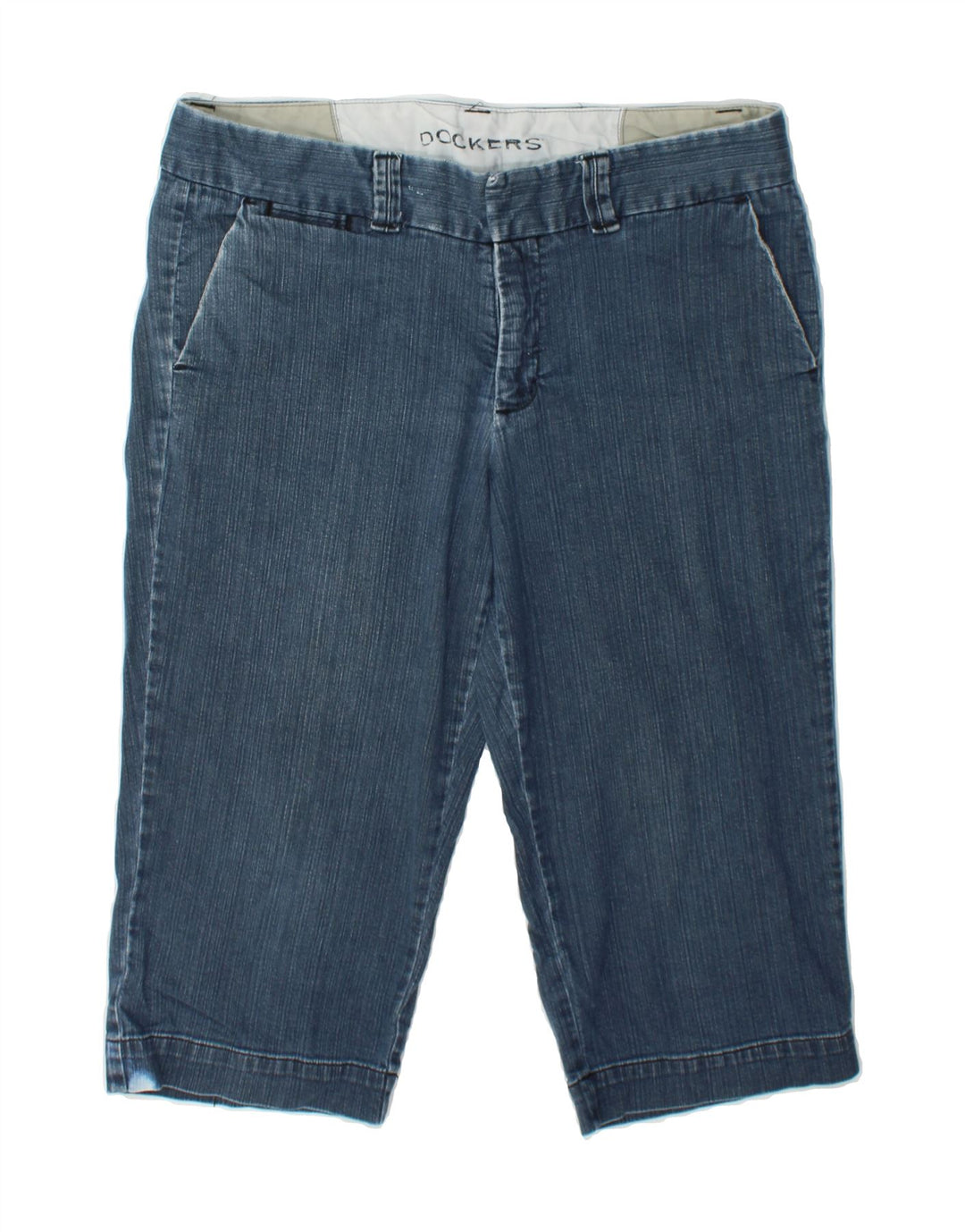 DOCKERS Womens Denim Shorts US 12 Large W34  Blue Cotton Vintage Dockers and Second-Hand Dockers from Messina Hembry 