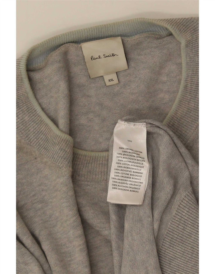 Paul Smith Muški džemper s okruglim izrezom 2XL sivi pamuk