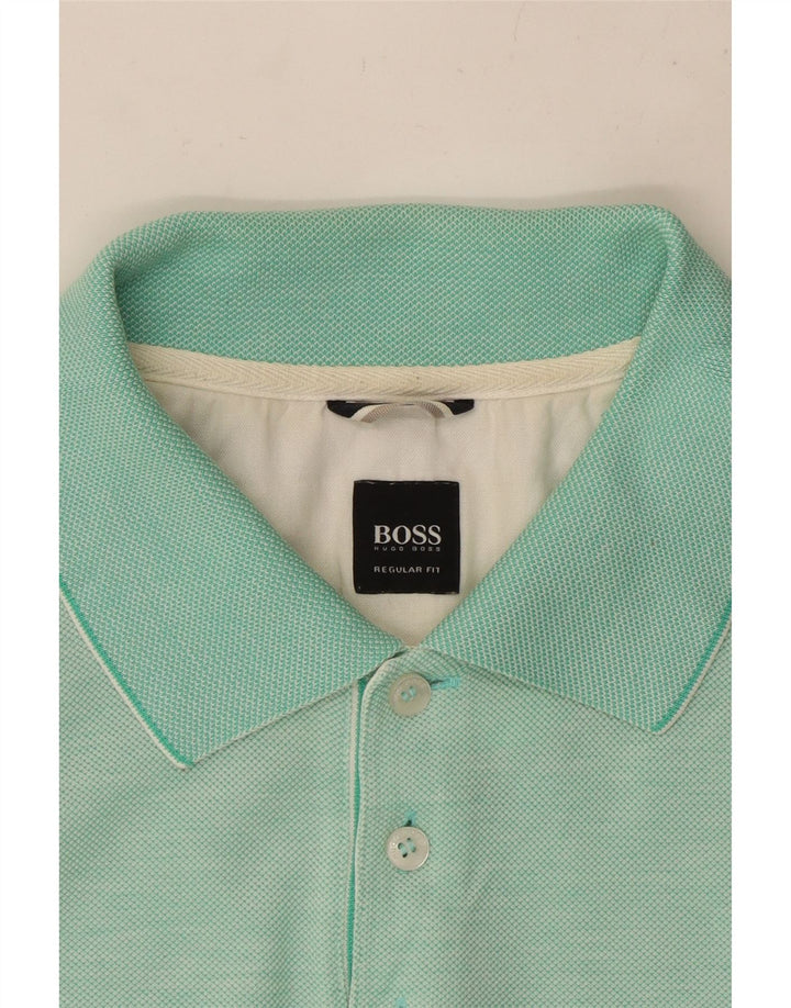 HUGO BOSS Muška polo majica standardnog kroja srednje tirkizna
