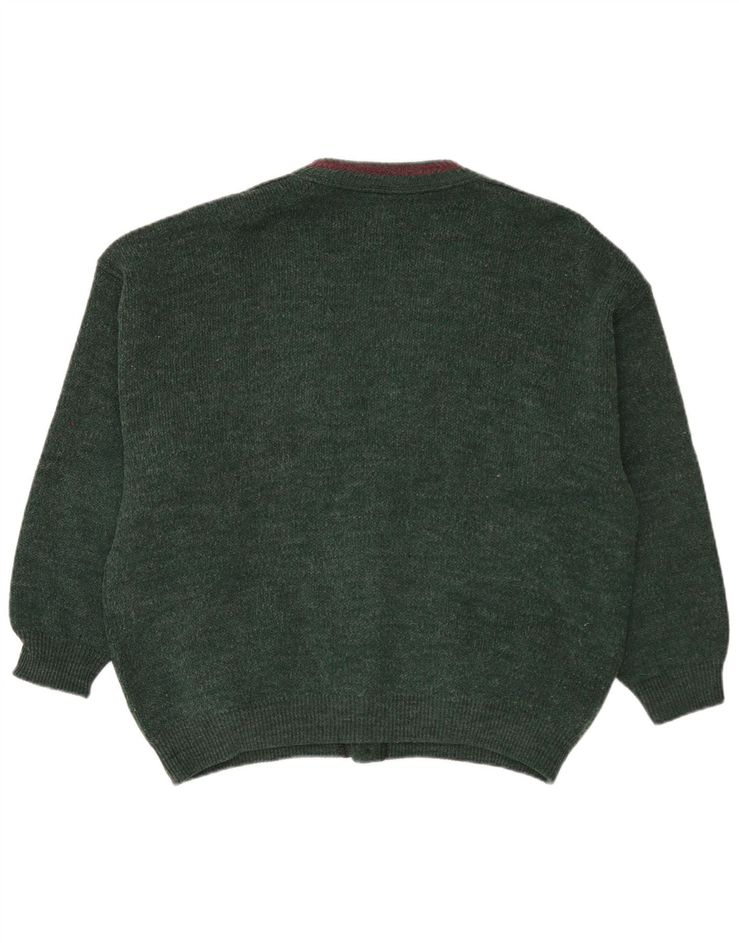 Vintage muški kardigan pulover XL zelene vune