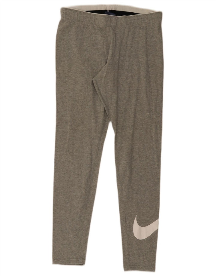 Nike ženske grafičke tajice UK 12 srednje sive pjegavi pamuk