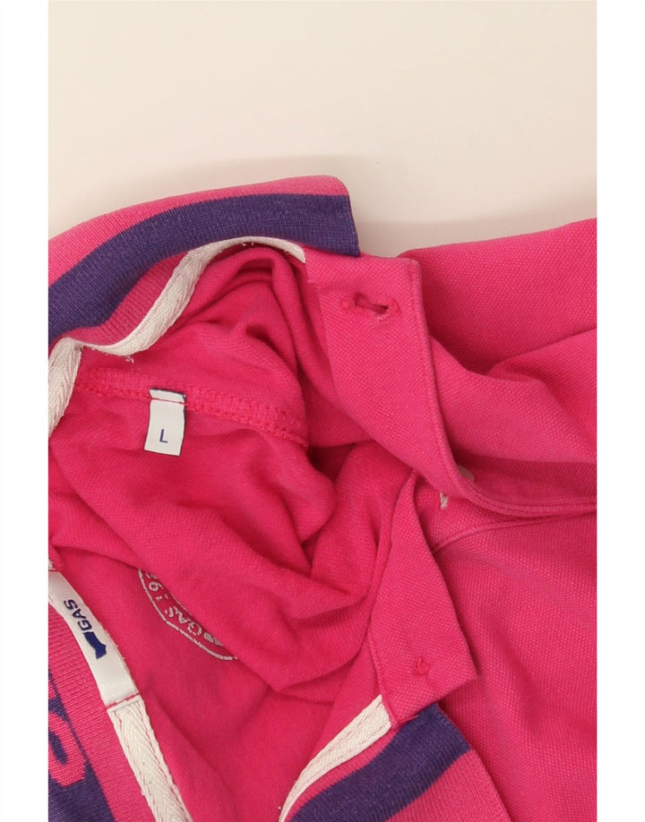 GAS Mens Polo Shirt Large Pink Vintage Gas and Second-Hand Gas from Messina Hembry 