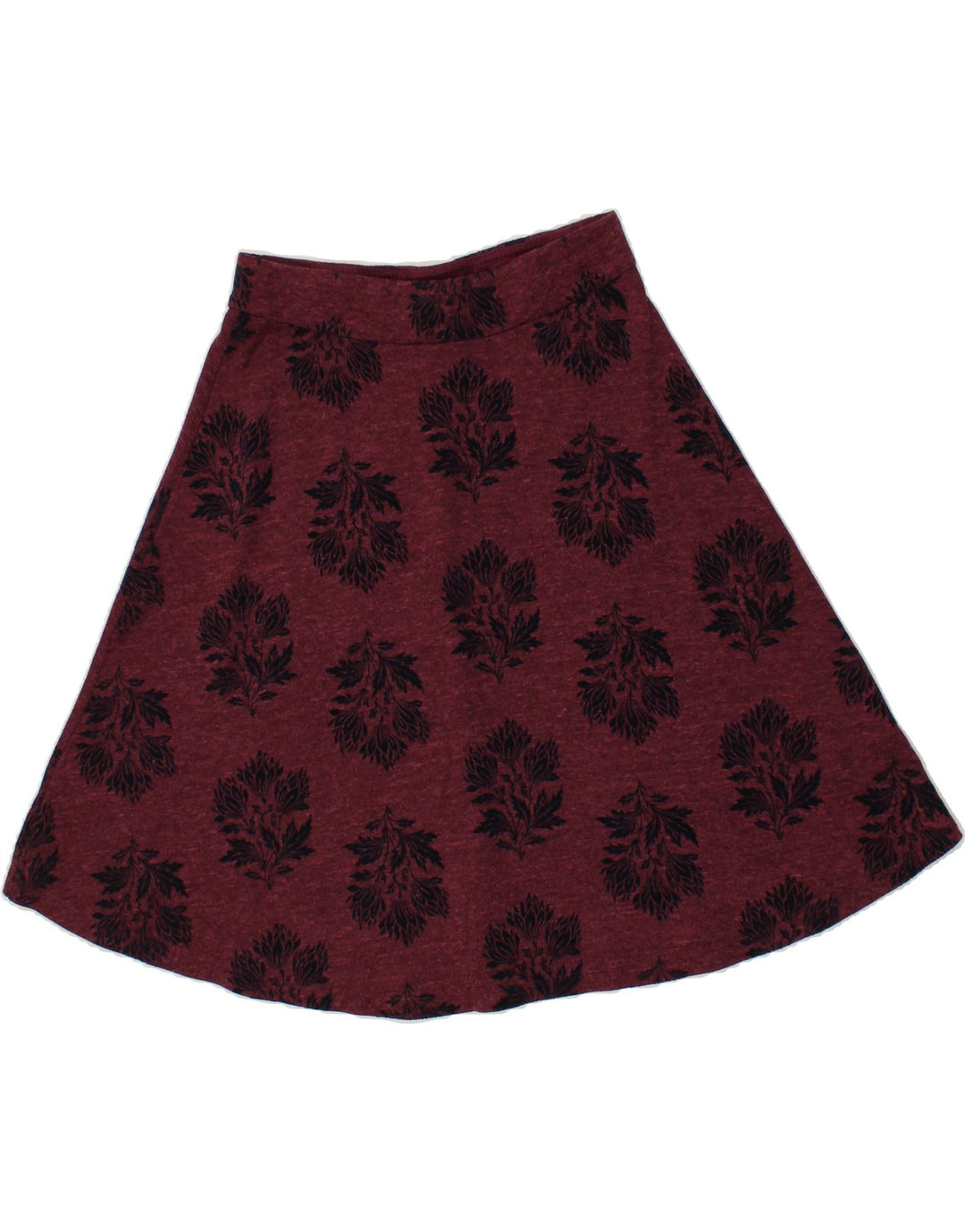 WHITE STUFF Womens A-Line Skirt UK 12 Medium W28 Maroon Floral Vintage White Stuff and Second-Hand White Stuff from Messina Hembry 