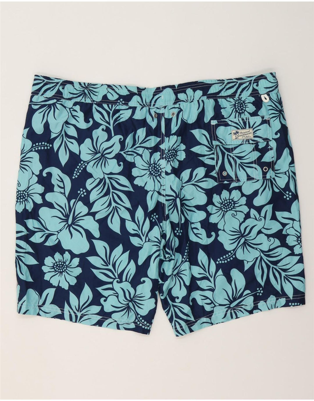 MARKS & SPENCER muške kratke hlače za kupanje 2XL tamnoplavi cvjetni poliester