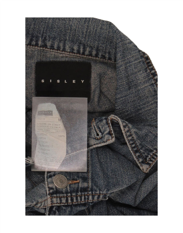 SISLEY Mens Denim Jacket UK 38 Medium Blue Cotton