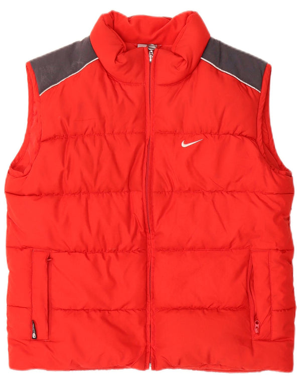 Nike Boys Graphic Padded Gilet 10-11 Years Medium Red Colourblock Poliester