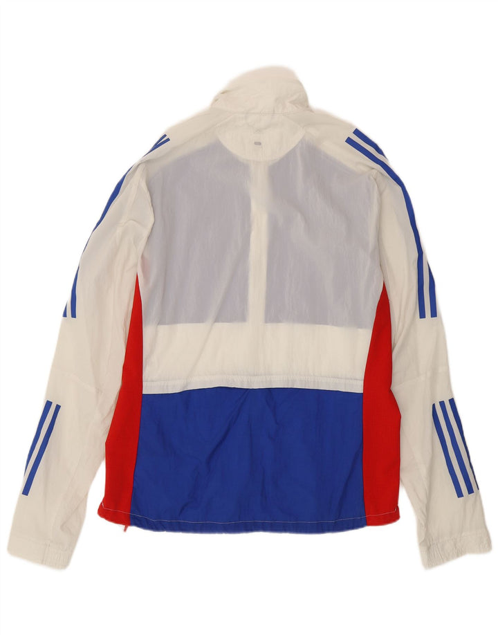 Adidas muška trenirka za trčanje, gornja jakna srednje bijele boje, najlon