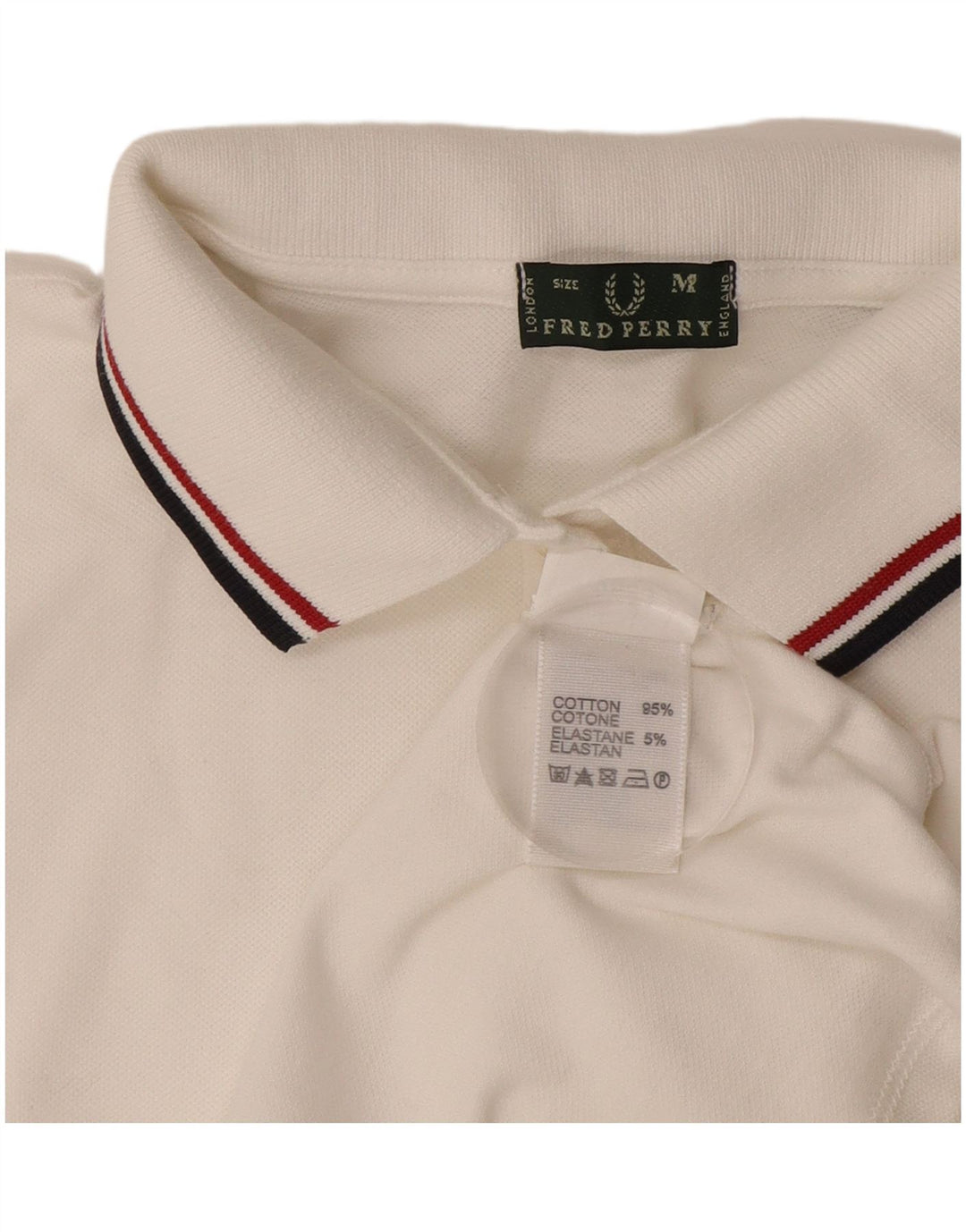 Fred Perry ženska polo majica UK 14 Srednje bijeli pamuk