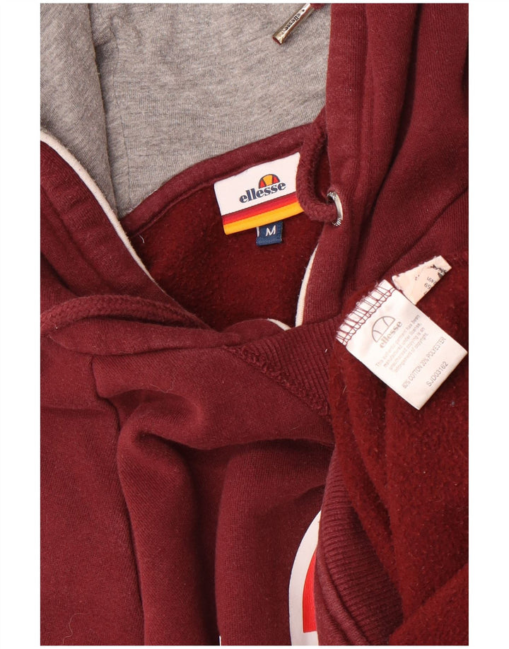 Ellesse muška majica s kapuljačom srednje kestenjaste boje, pamuk