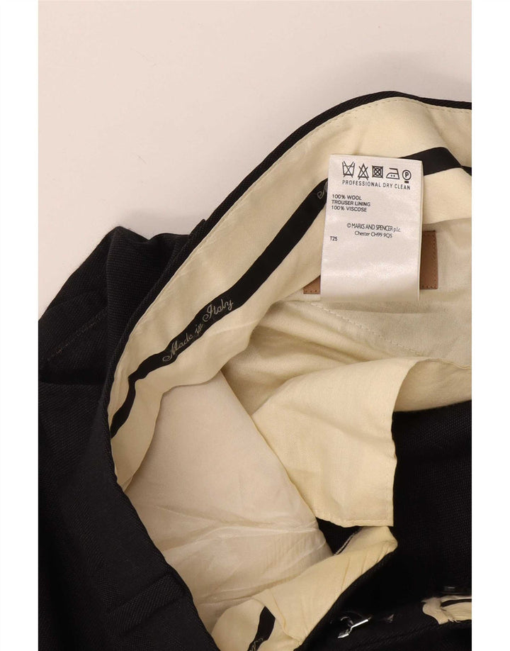 Marks & Spencer muške hlače s štipaljkama W34 L31 Siva vuna