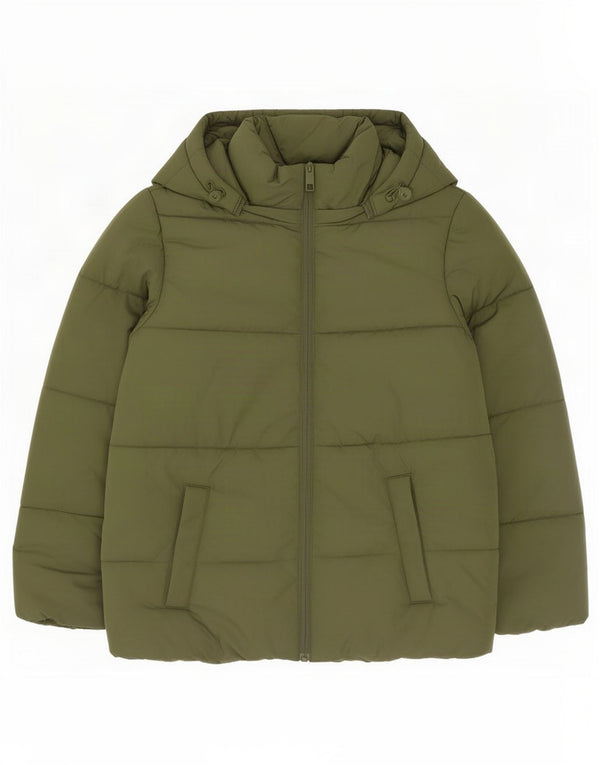 Marks & Spencer Womens Hooded Oversized Padded Jacket UK 10 Small Green
