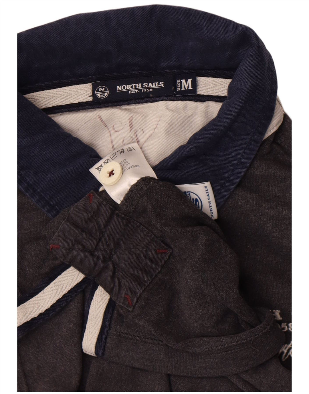 North Sails muška grafička ragbi polo majica srednje sive boje