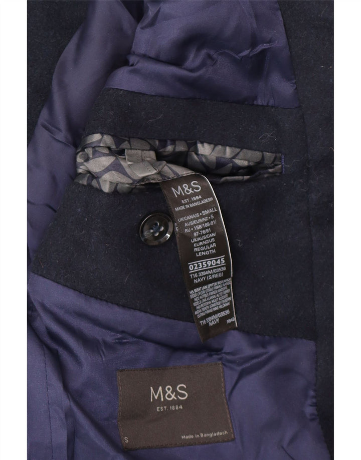 Marks & Spencer muški gornji kaput UK 36 Mali tamnoplavi poliester