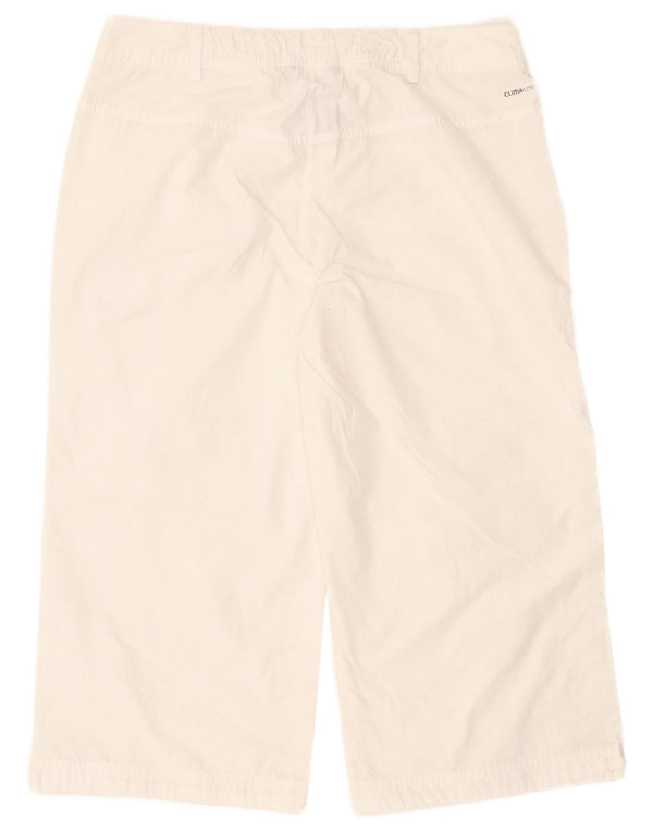 Adidas ženske Clima 365 Capri hlače UK 12 srednje W30 L20 bijele