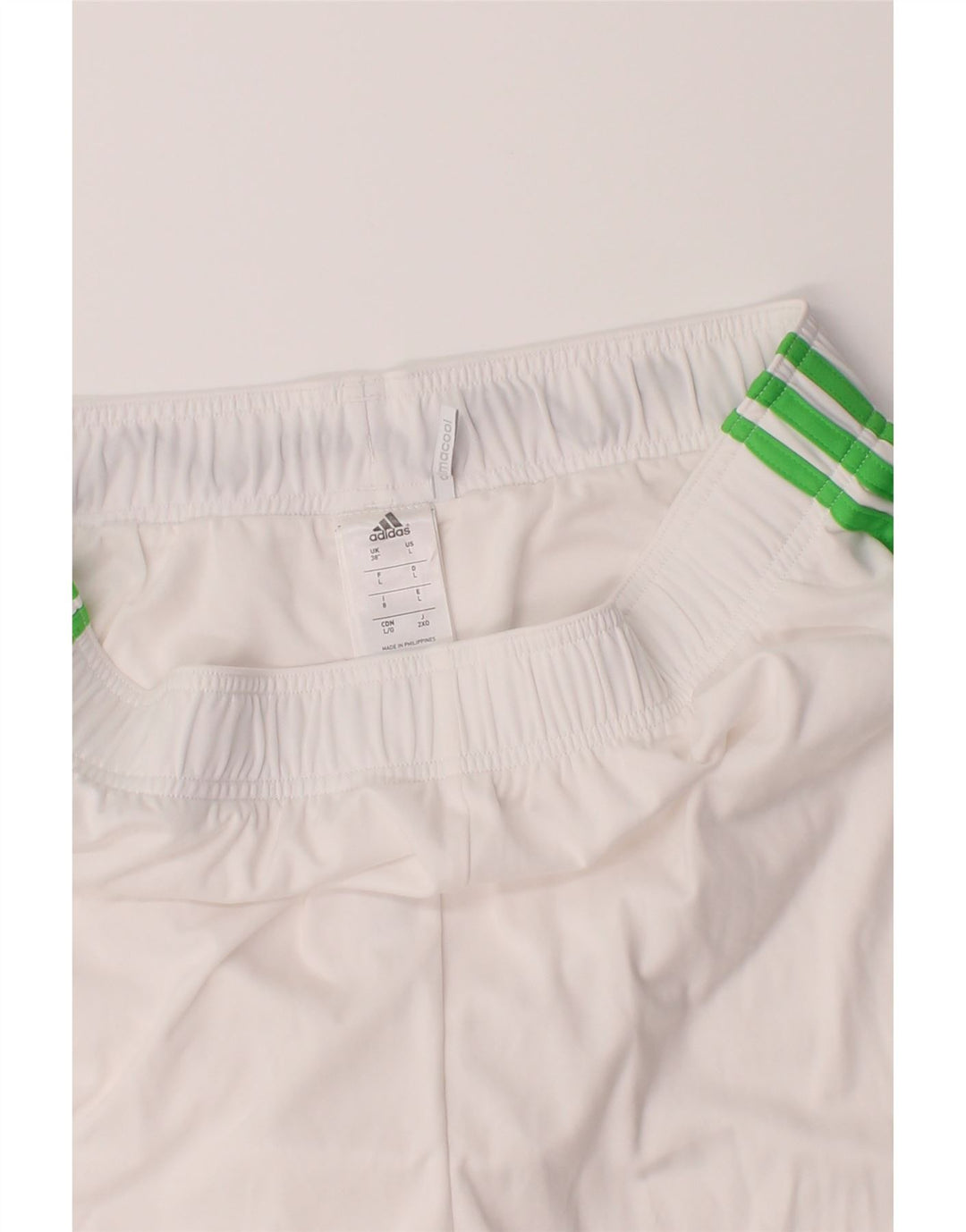 ADIDAS Mens Climacool Graphic Sport Shorts Large White Polyester Vintage Adidas and Second-Hand Adidas from Messina Hembry 