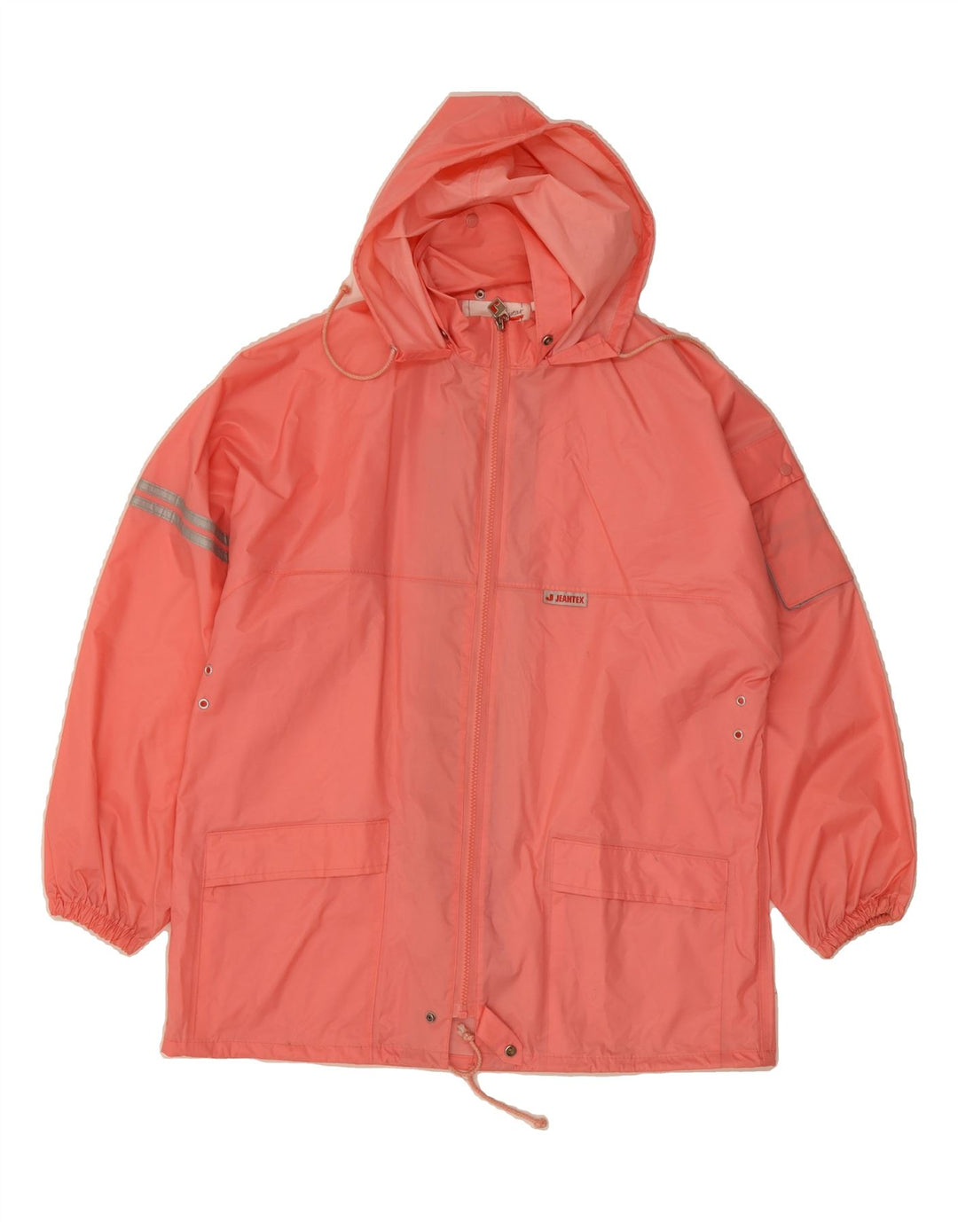 JEANTEX Mens Hooded Rain Jacket UK 36/38 Small Pink Vintage Jeantex and Second-Hand Jeantex from Messina Hembry 