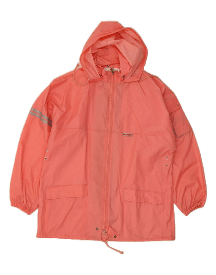 JEANTEX Mens Hooded Rain Jacket UK 36/38 Small Pink Vintage Jeantex and Second-Hand Jeantex from Messina Hembry 