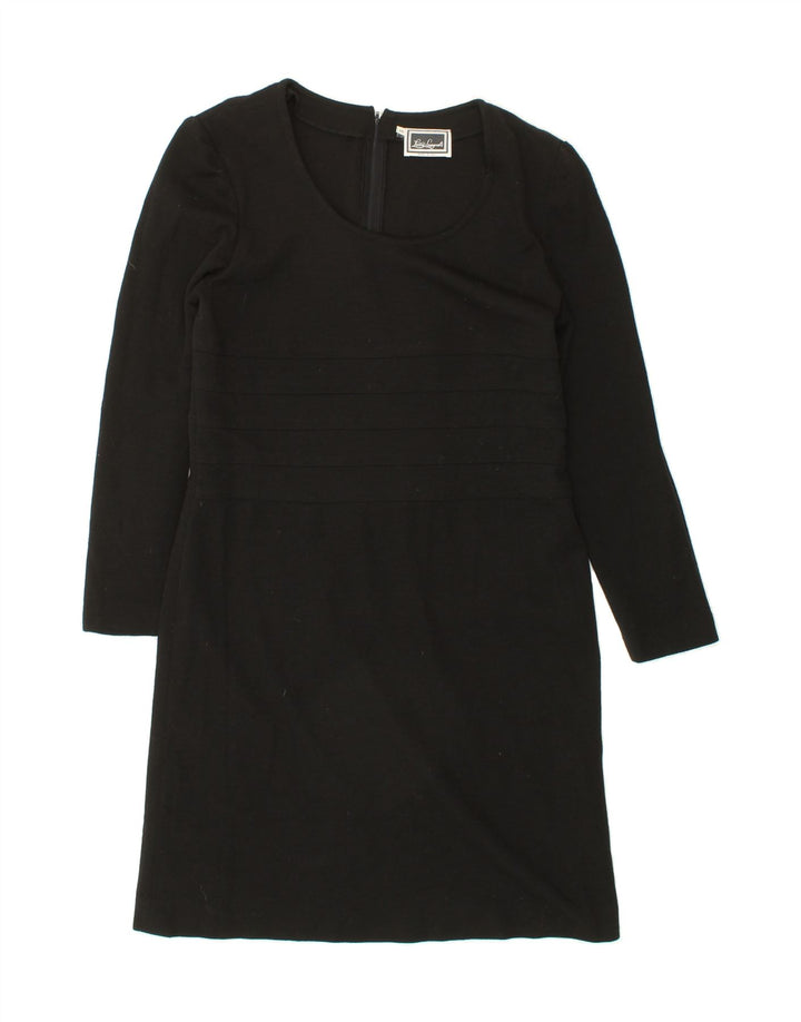 LUISA SPAGNOLI Womens Long Sleeve Shift Dress IT 46 Large Black Polyamide Vintage Luisa Spagnoli and Second-Hand Luisa Spagnoli from Messina Hembry 