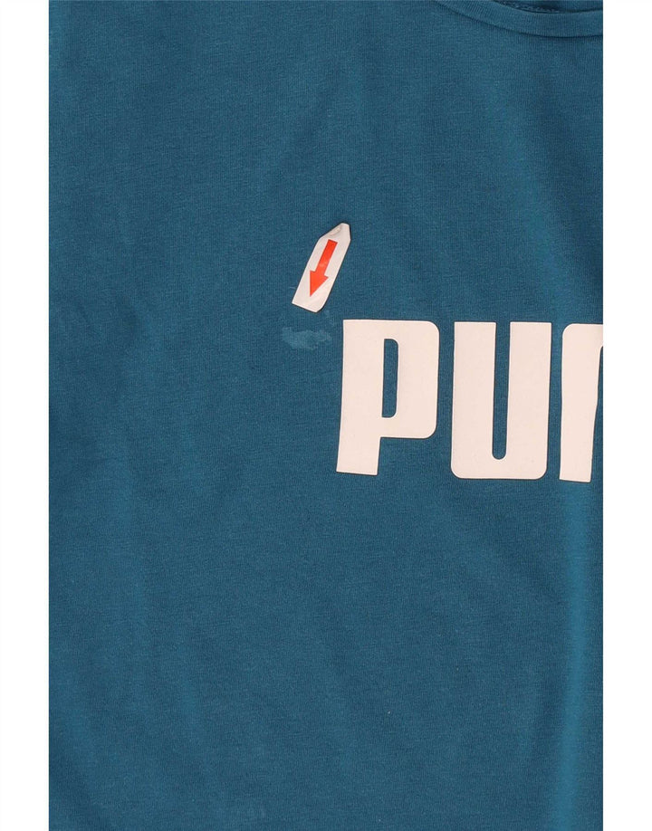 Puma ženska majica kratkih rukava s grafičkim motivima UK 12 srednje plava