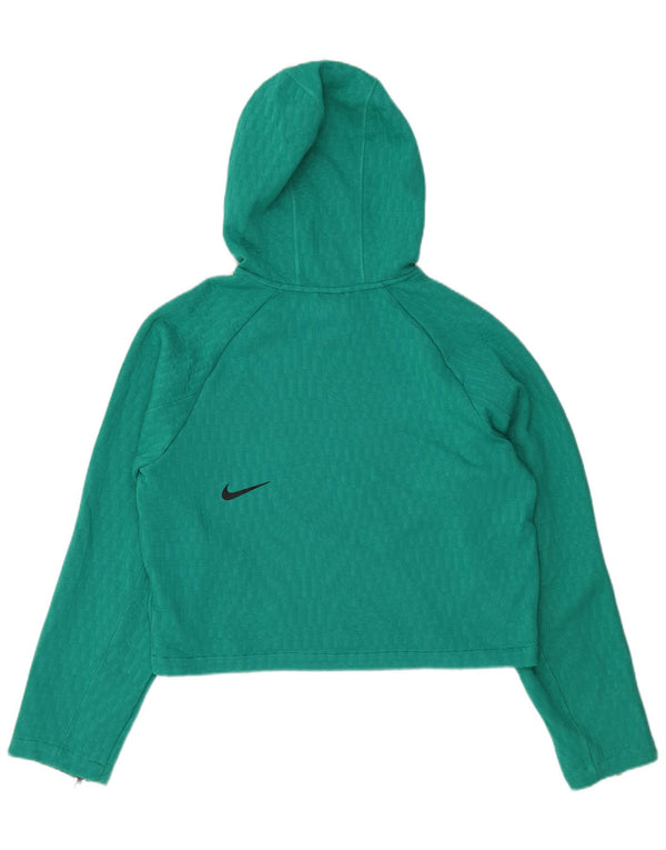 NIKE ženski kratki kratki majica s kapuljačom UK 10 Mali zeleni poliester