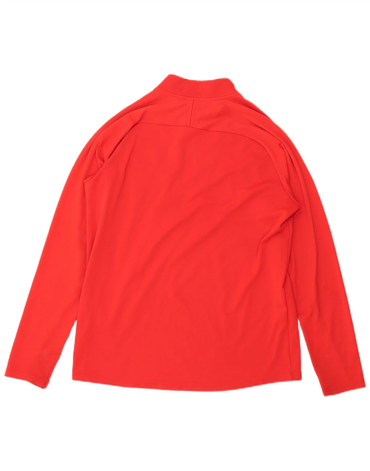 Nike Dri Fit Graphic Zip Neck Pulover Trenirka Top Large Red