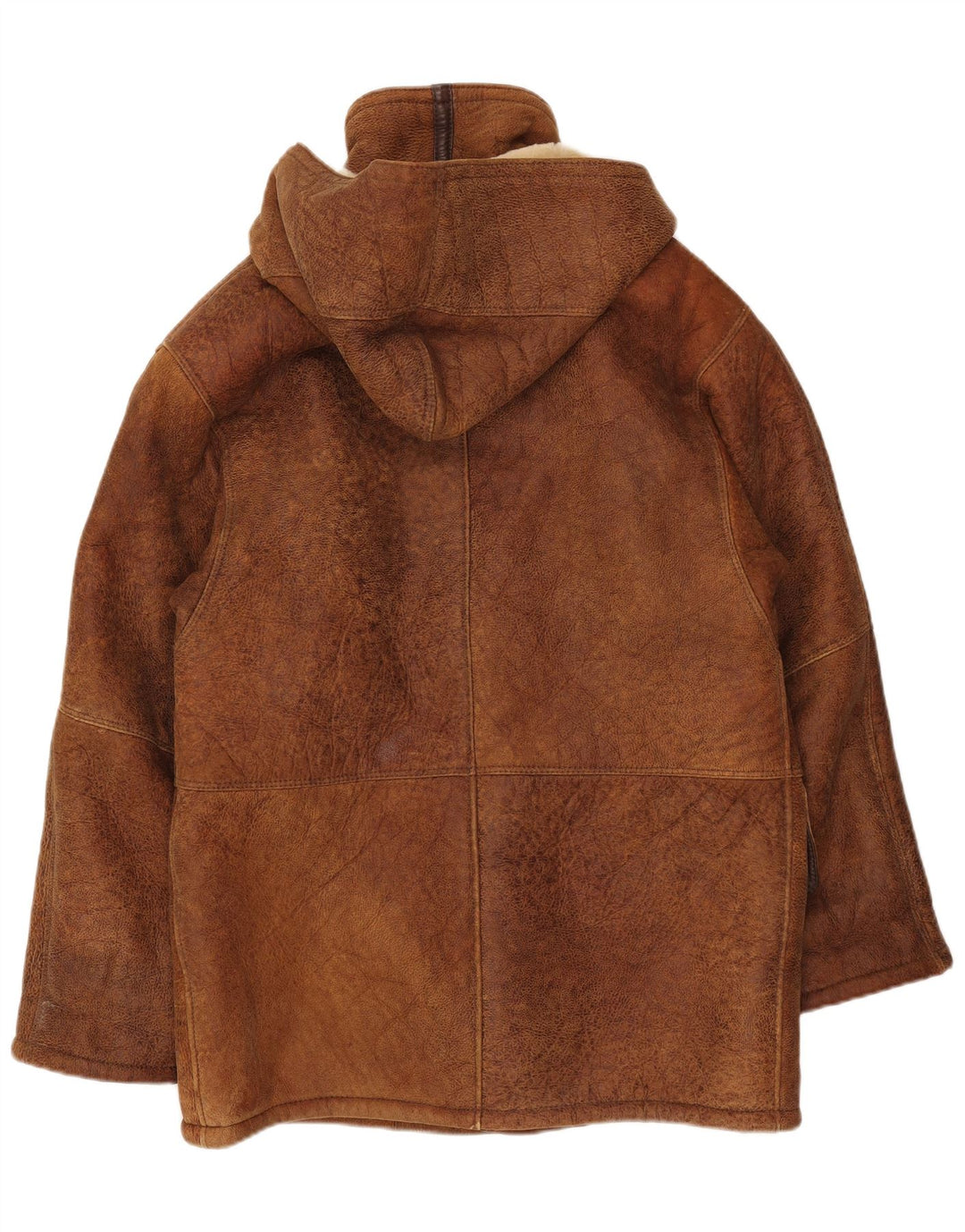 VINTAGE muška jakna od šišmiša s kapuljačom IT 50 Large Brown Shearling