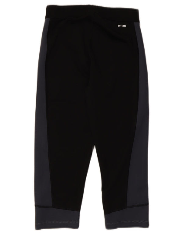 Adidas ženske kapri tajice UK 8/10 male crne poliesterske boje