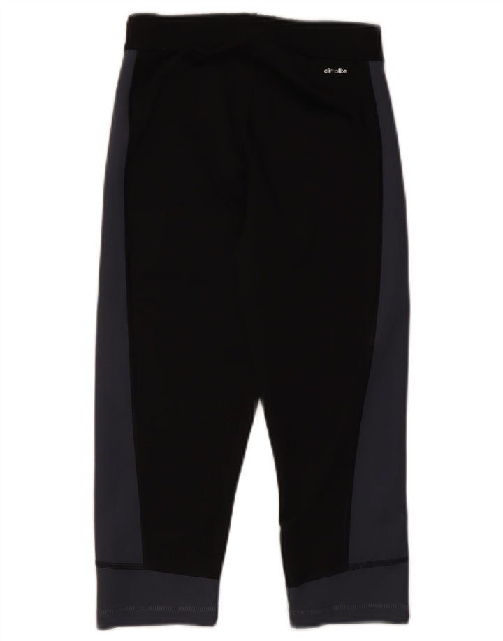 Adidas ženske kapri tajice UK 8/10 male crne poliesterske boje