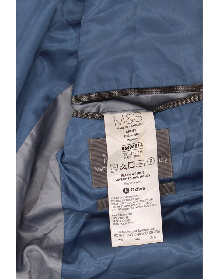 Marks & Spencer muška jakna sa 2 gumba UK 40 srednje sivi poliester