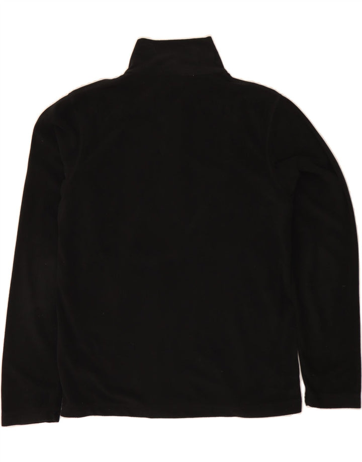 ELLESSE Mens Zip Neck Fleece Jumper Medium Black Polyester Vintage Ellesse and Second-Hand Ellesse from Messina Hembry 
