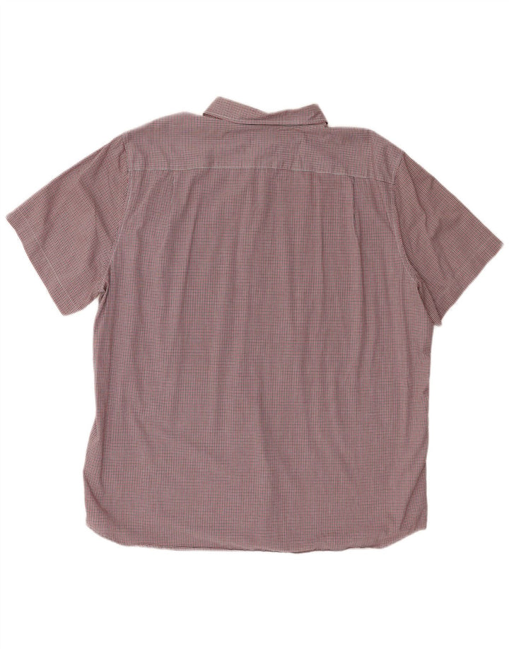 Lacoste muška majica kratkih rukava standardnog kroja 2XL crveni pamuk od ginghama