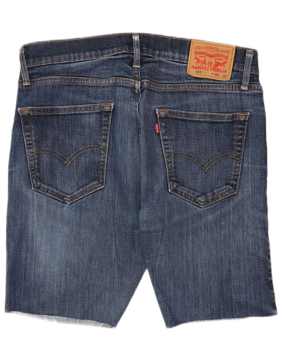 LEVI'S muške 502 traper kratke hlače W33 srednje plavi pamuk