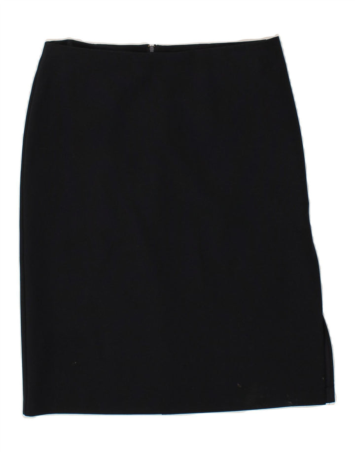 BENETTON Womens Midi Skirt IT 42 Medium W30 Black Polyester Vintage Benetton and Second-Hand Benetton from Messina Hembry 