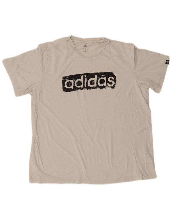 Adidas muška grafička majica kratkih rukava XL bijeli pamuk