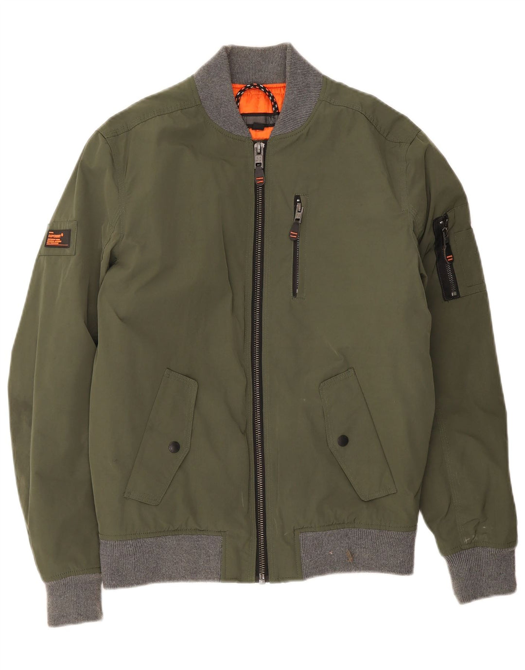 Superdry muška bomber jakna UK 38 poliester srednje zelene boje