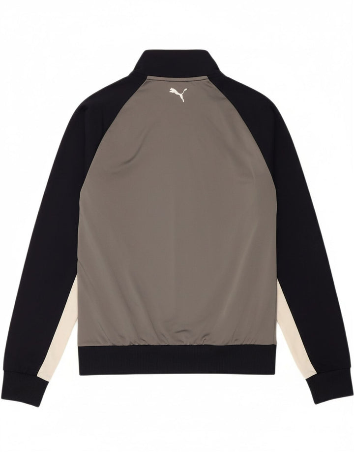 PUMA Mens Tracksuit Top Jacket Medium Navy Blue Colourblock Polyester Vintage Puma and Second-Hand Puma from Messina Hembry 