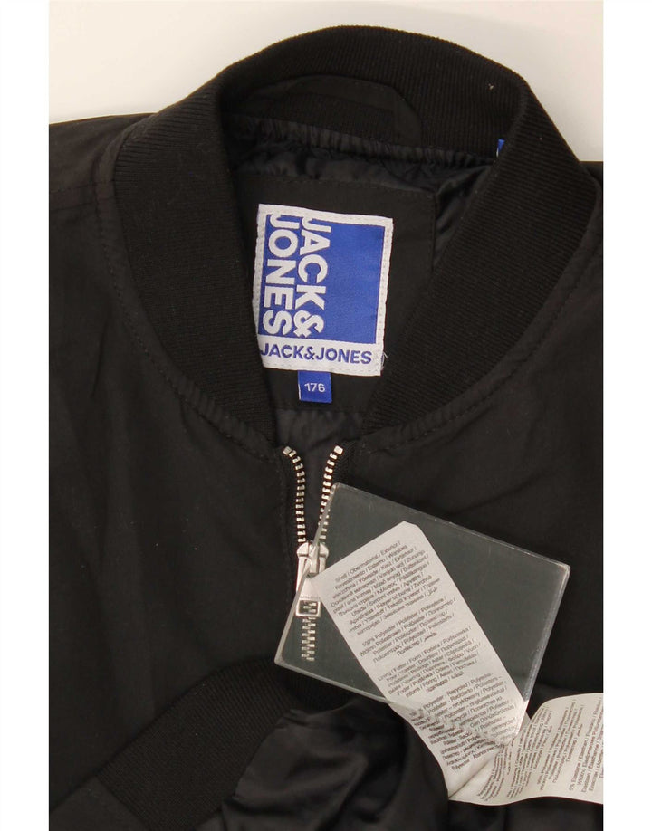 Bomber jakna Jack & Jones Boys 15-16 godina crna poliester