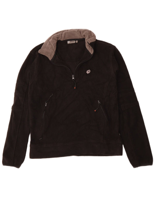 Lotto ženski flis džemper s patentnim izrezom UK 14 veliki crni poliester