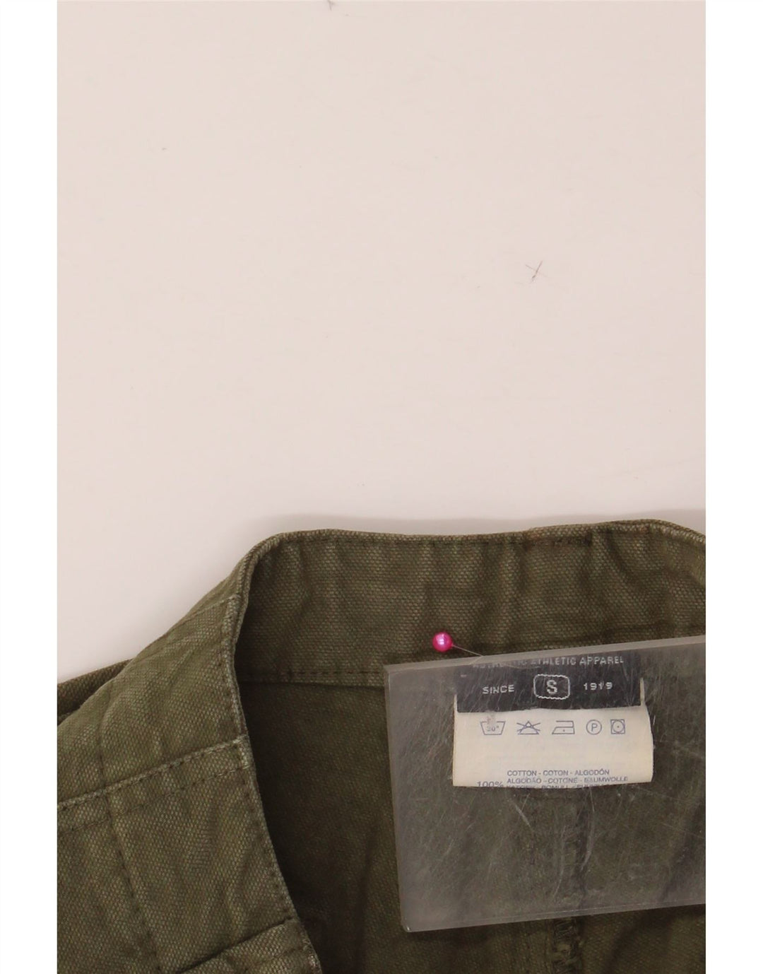 CHAMPION Muške ravne chino hlače male W32 L32 kaki pamuk