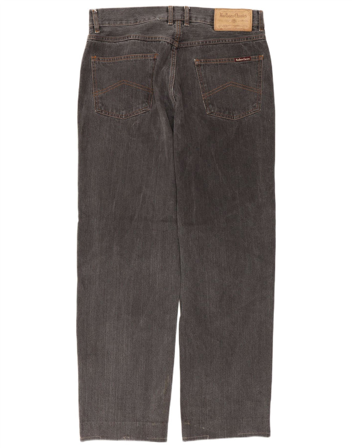 MARLBORO CLASSICS Muške ravne traperice W33 L29 sivi pamuk