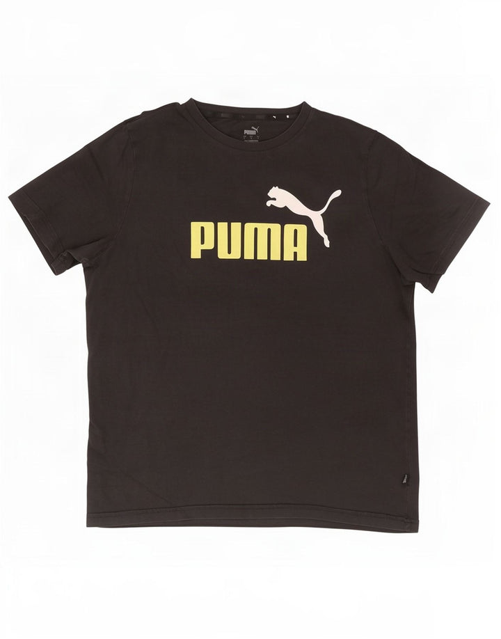 Puma muška majica s grafičkim motivima, veliki crni pamuk