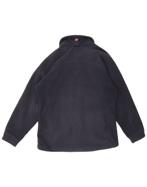 Berghaus Womens Liner Fleece Jacket UK 14 Large Navy Blue Polyester