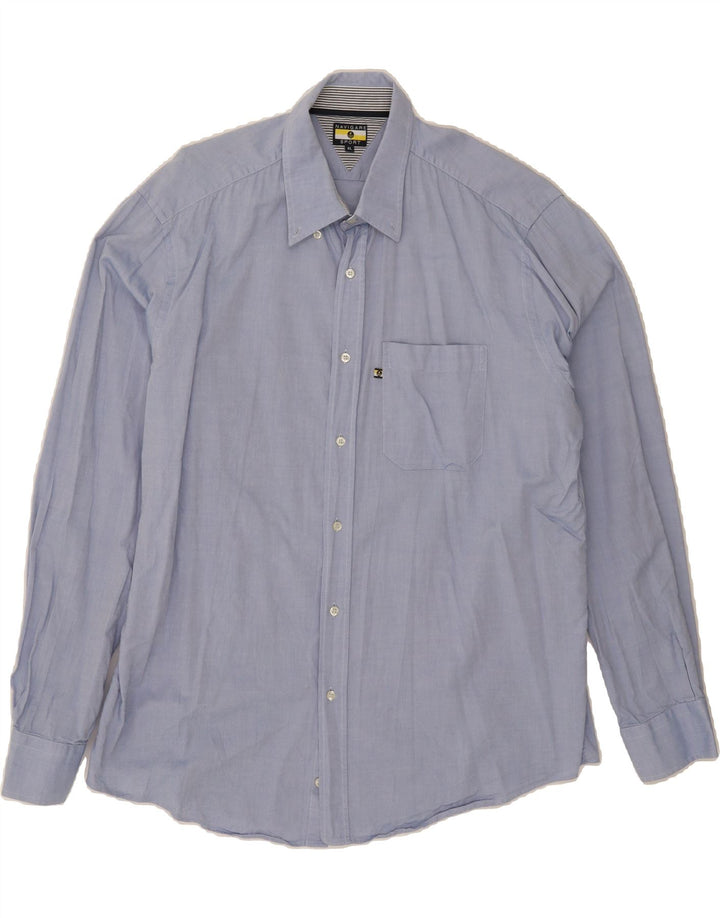 NAVIGARE Mens Shirt XL Blue Cotton Vintage Navigare and Second-Hand Navigare from Messina Hembry 