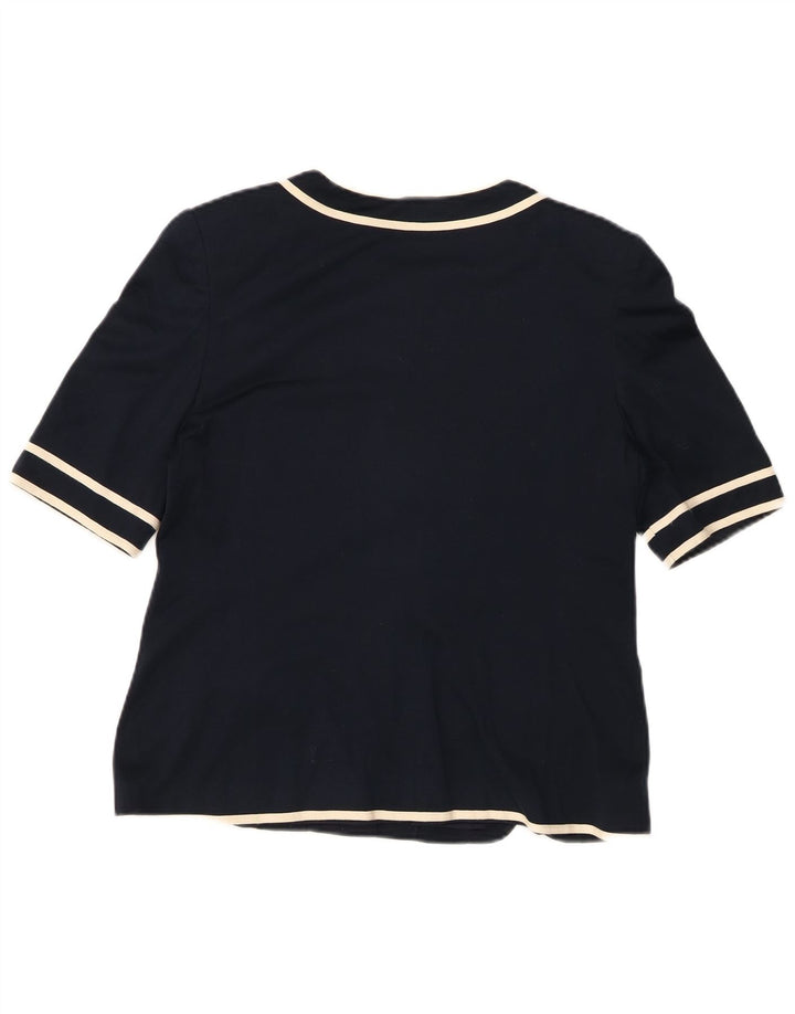 LUISA SPAGNOLI Ženska jakna sako kratkih rukava IT 44 srednje tamnoplava