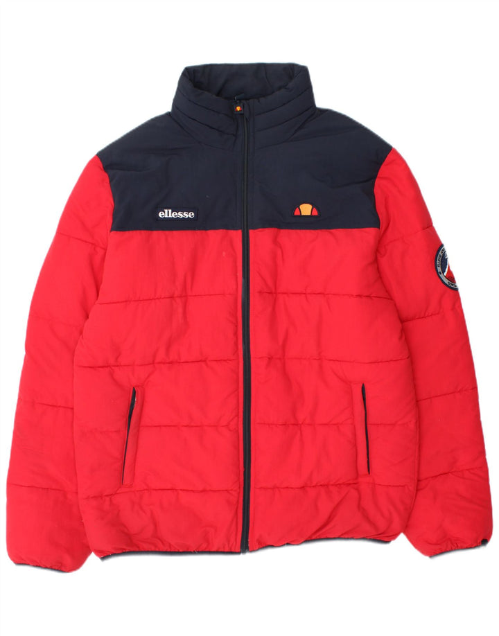 ELLESSE Muška podstavljena jakna UK 40 Large Red Colourblock poliamid