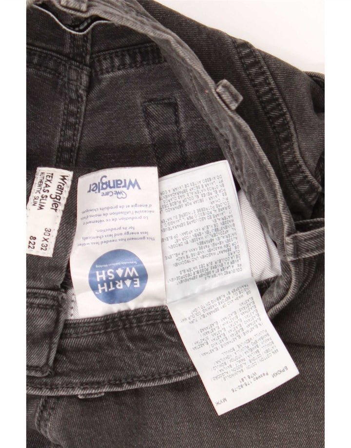 Wrangler Muške Texas Slim Jeans W30 L32 Sivi pamuk