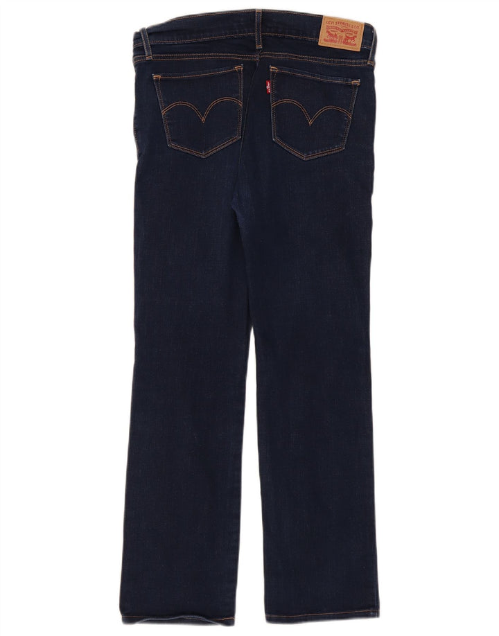 Levi's ženske 714 ravne traperice W28 L27 plavi pamuk